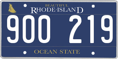 RI license plate 900219