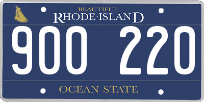 RI license plate 900220
