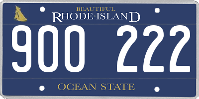 RI license plate 900222