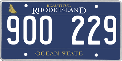 RI license plate 900229