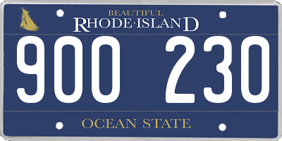 RI license plate 900230