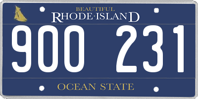RI license plate 900231