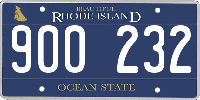 RI license plate 900232