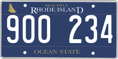 RI license plate 900234