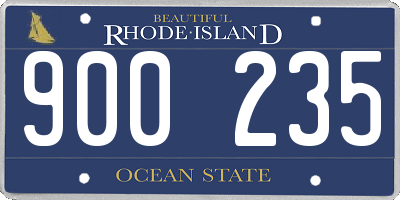 RI license plate 900235
