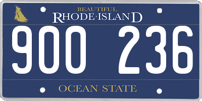 RI license plate 900236