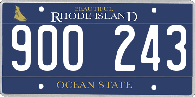 RI license plate 900243