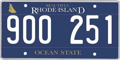 RI license plate 900251