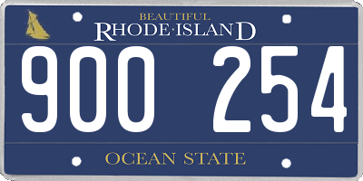 RI license plate 900254
