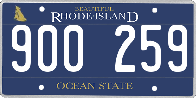RI license plate 900259