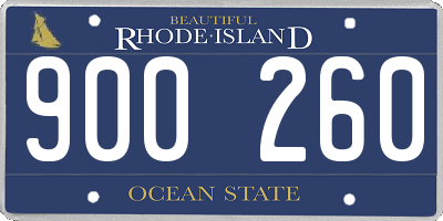 RI license plate 900260
