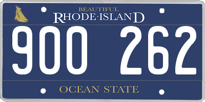 RI license plate 900262