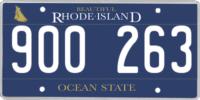 RI license plate 900263