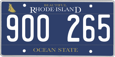 RI license plate 900265