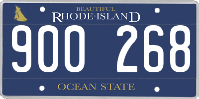 RI license plate 900268