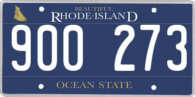 RI license plate 900273