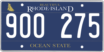 RI license plate 900275