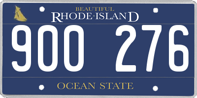 RI license plate 900276