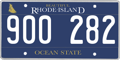 RI license plate 900282