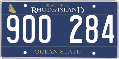 RI license plate 900284