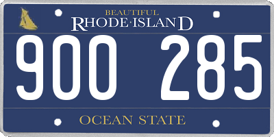 RI license plate 900285