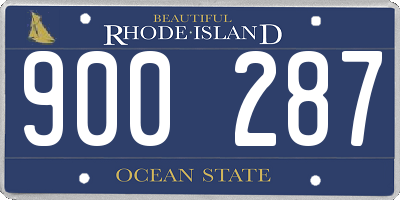 RI license plate 900287
