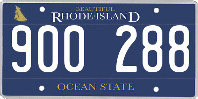 RI license plate 900288