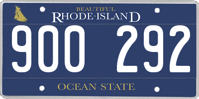 RI license plate 900292