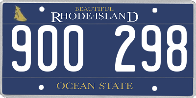 RI license plate 900298