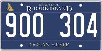 RI license plate 900304