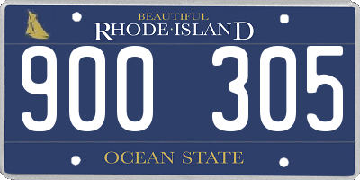 RI license plate 900305