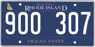 RI license plate 900307