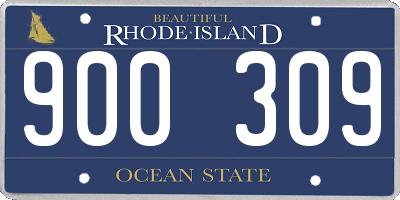 RI license plate 900309