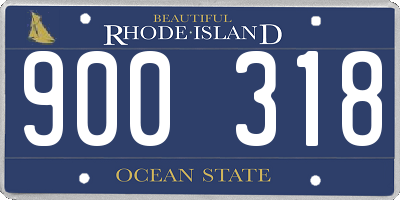 RI license plate 900318