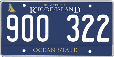 RI license plate 900322