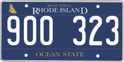 RI license plate 900323