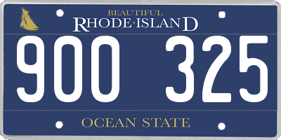 RI license plate 900325