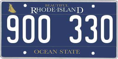 RI license plate 900330