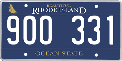 RI license plate 900331