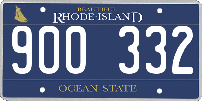 RI license plate 900332