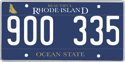 RI license plate 900335