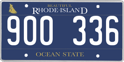 RI license plate 900336