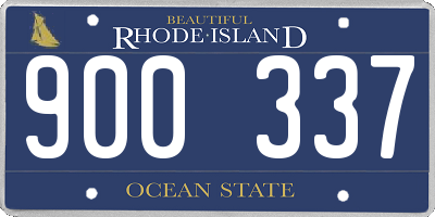 RI license plate 900337
