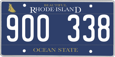 RI license plate 900338