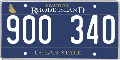 RI license plate 900340