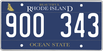 RI license plate 900343