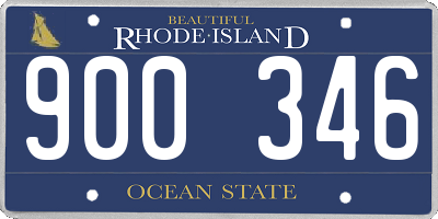 RI license plate 900346