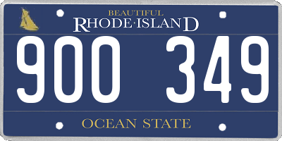 RI license plate 900349