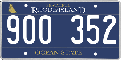 RI license plate 900352