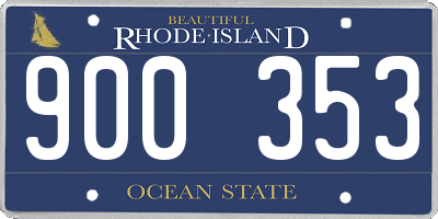 RI license plate 900353